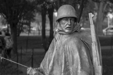 Het Korea monument is erg indrukwekkend